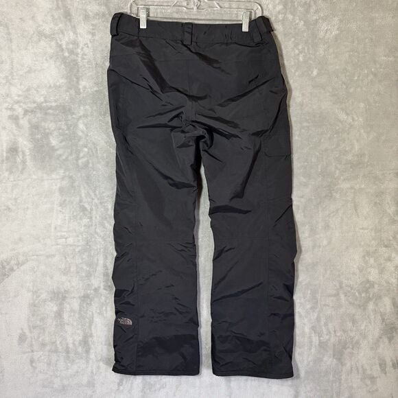 The North Face Hyvent Women M Snow Ski Pants Black Waterproof Cargo Zip Pockets - Picture 3 of 11
